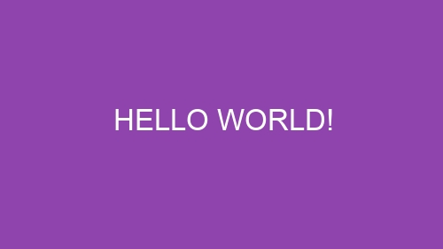 Hello world!